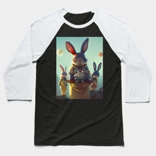 Bunnies in Space! Baseball T-Shirt